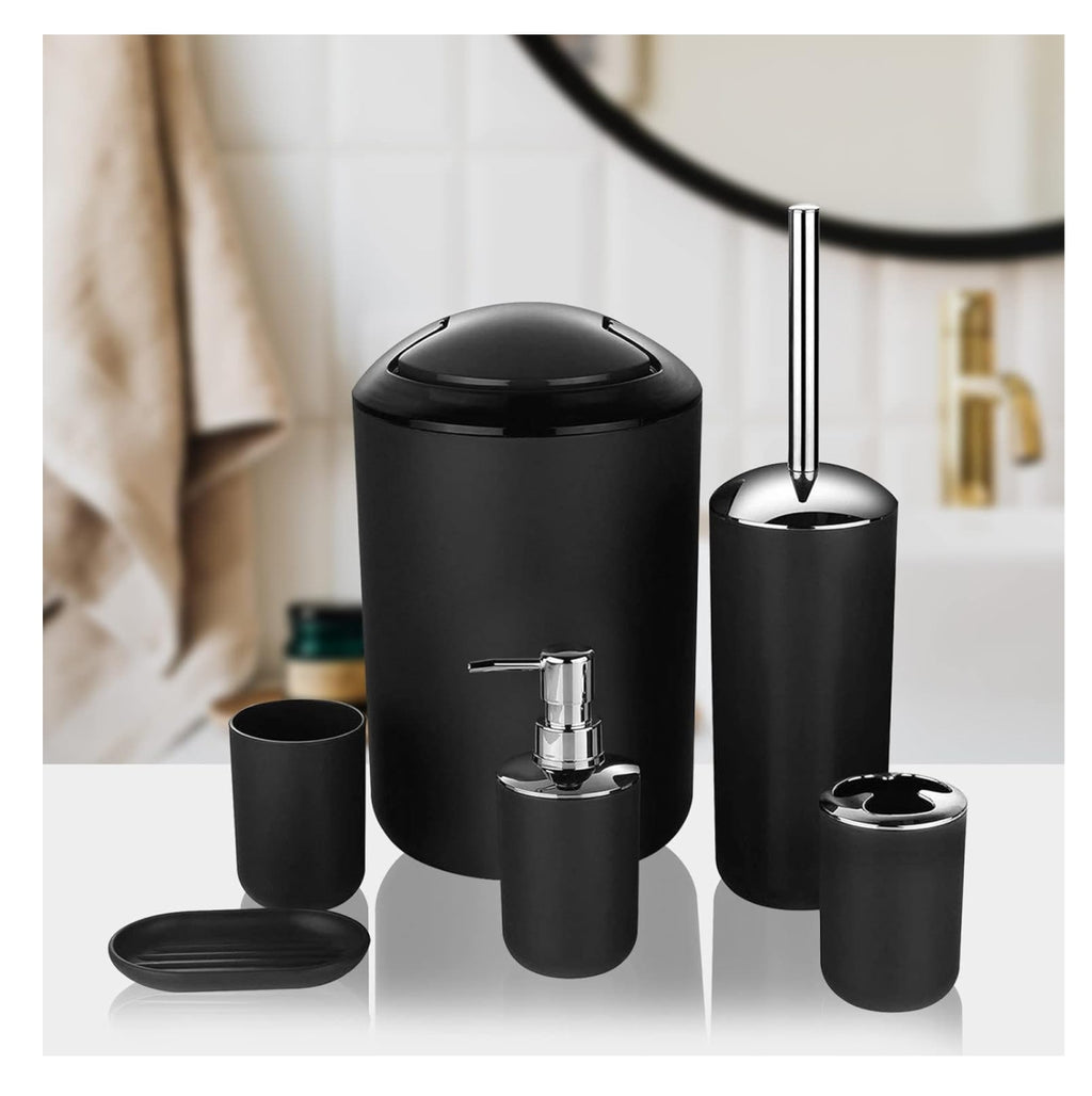 LuxeBath™️ – Juego de Accesorios de Baño 6 Piezas, Diseño Premium y Organización Total ✅