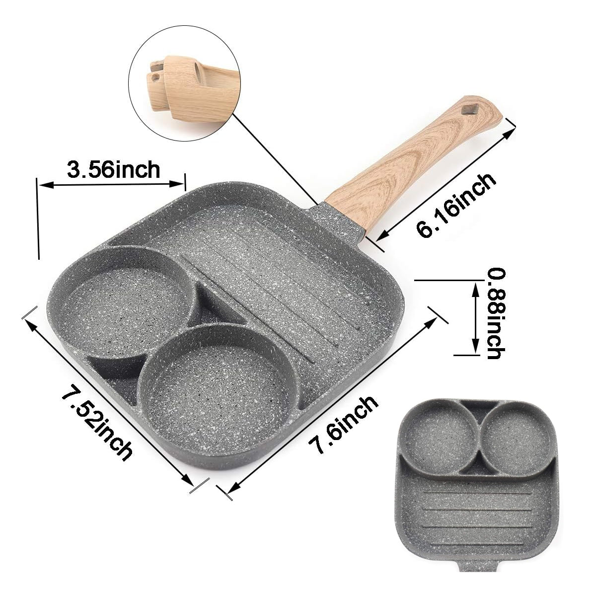 CookSmart™️ – Combo Sartén Antiadherente 3 Puestos + Pela Piña Inoxidable, Cocina Rápida, Limpia y Saludable ✅