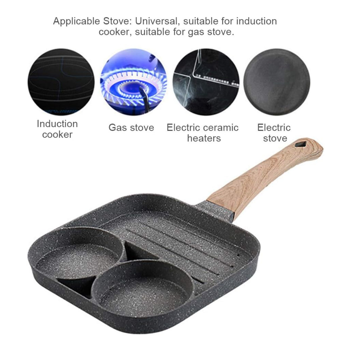 CookSmart™️ – Combo Sartén Antiadherente 3 Puestos + Pela Piña Inoxidable, Cocina Rápida, Limpia y Saludable ✅