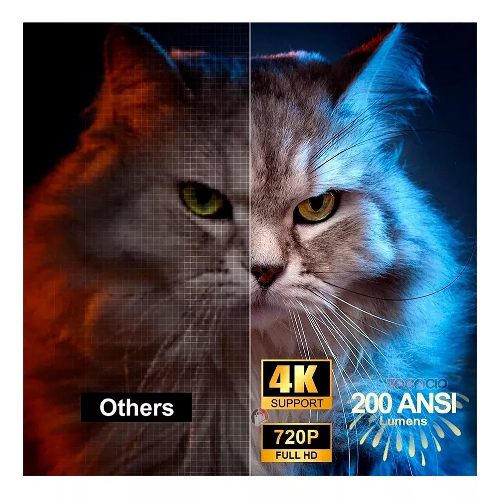 VisionPro™️ – Proyector Smart HY300 HD 720p, WiFi Dual + Bluetooth, Cine Portátil en Casa ✅