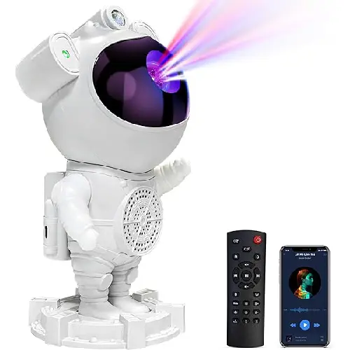 GalaxyAstronaut™️ – Proyector Galaxia con Parlante Bluetooth, Luz Estelar 360° y Control Remoto ✅