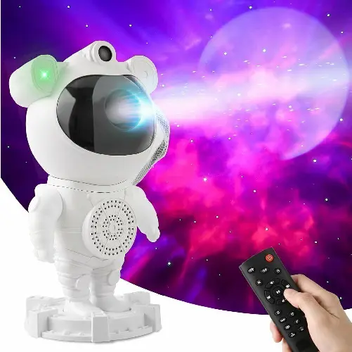 GalaxyAstronaut™️ – Proyector Galaxia con Parlante Bluetooth, Luz Estelar 360° y Control Remoto ✅
