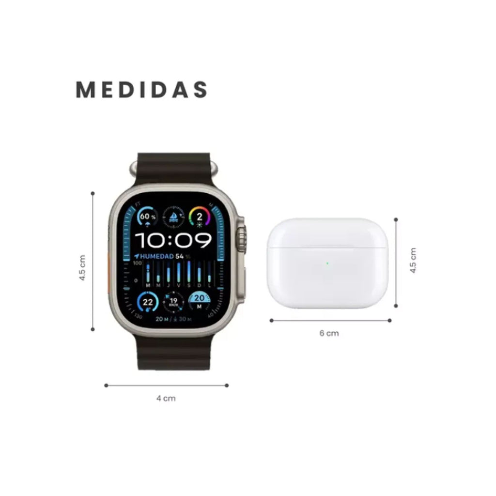 TechSet K12™️ – Combo Smartwatch + 2 Audífonos Bluetooth, Conectividad, Estilo y Sonido Premium ✅
