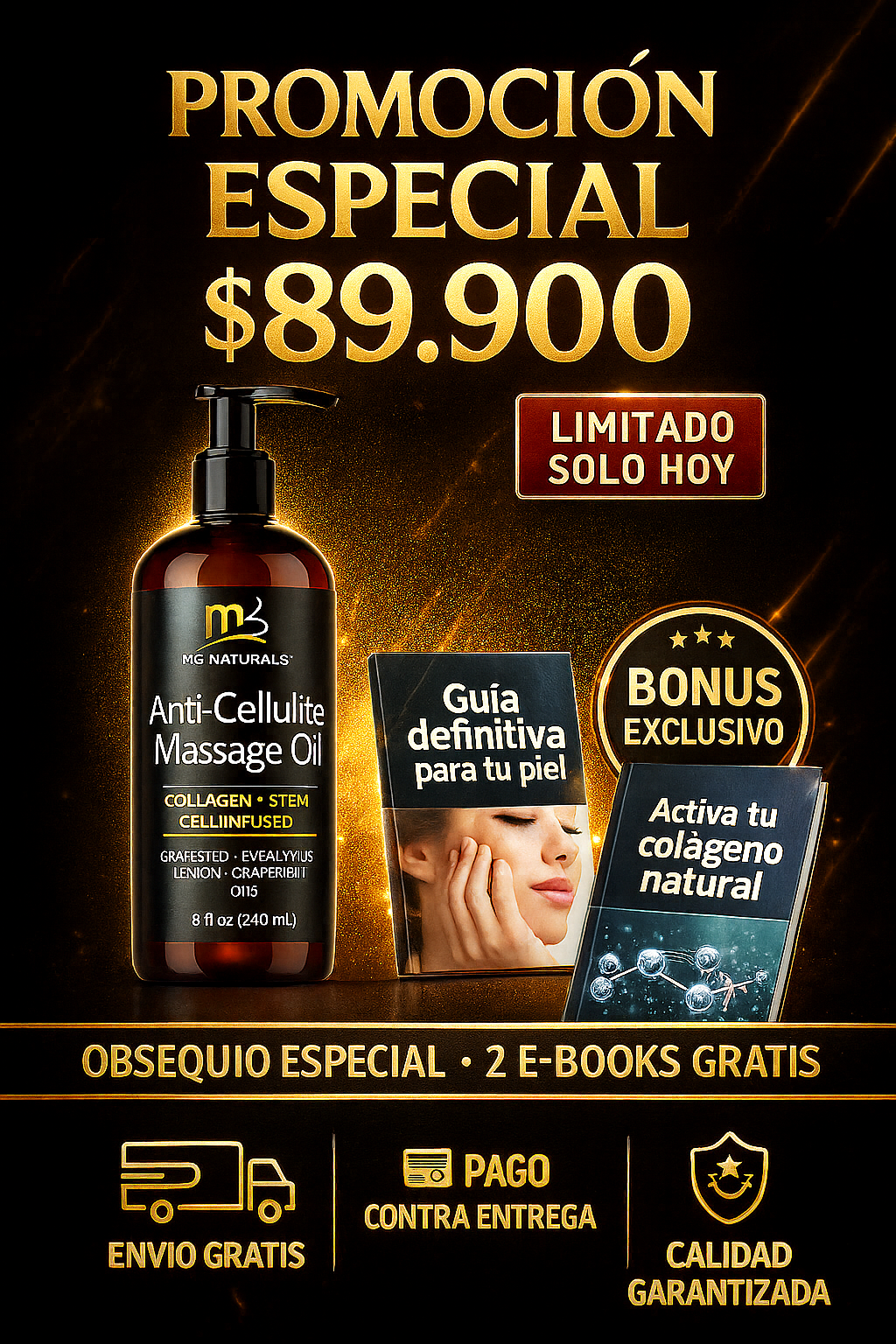 CelluFree™️ - Aceite + Colágeno Anticelulitis que Alisa, Reafirma y Define tu Cuerpo ✅