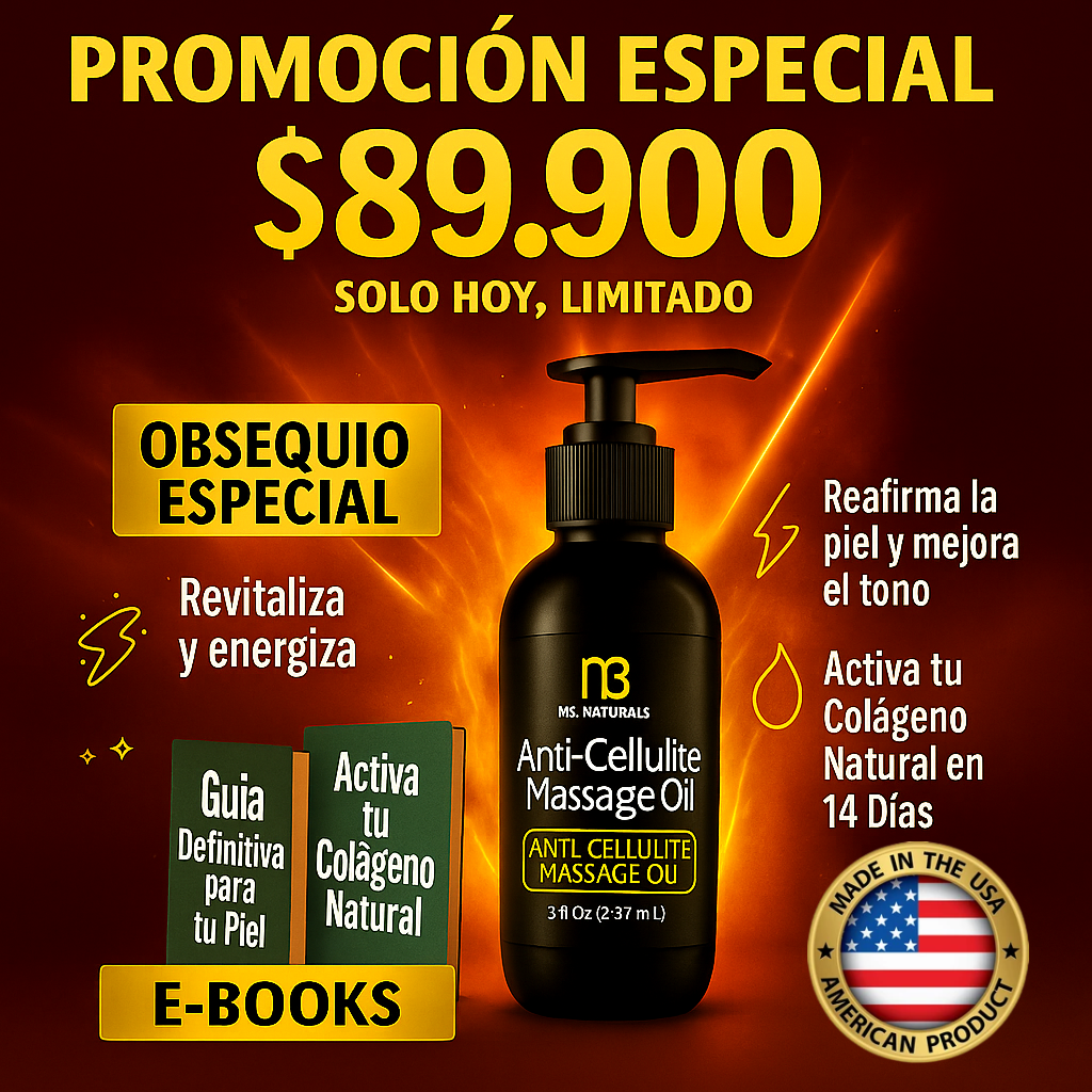 CelluFree™️ - Aceite + Colágeno Anticelulitis que Alisa, Reafirma y Define tu Cuerpo